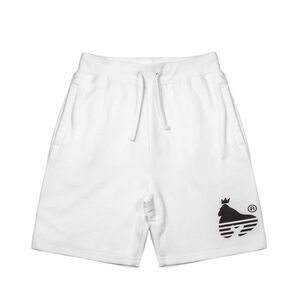 Money Mens Cotton Sport Sweat Shorts / White